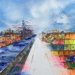 Dock No 8, aus der Kunstserie "Harbour Lights"
