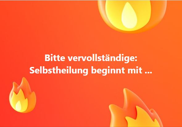 Selbstheilung beginnt mit