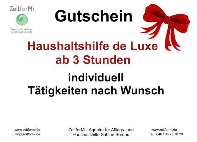 Gutschein Haushaltshilfe Unternehmen 1 roter Schleife2