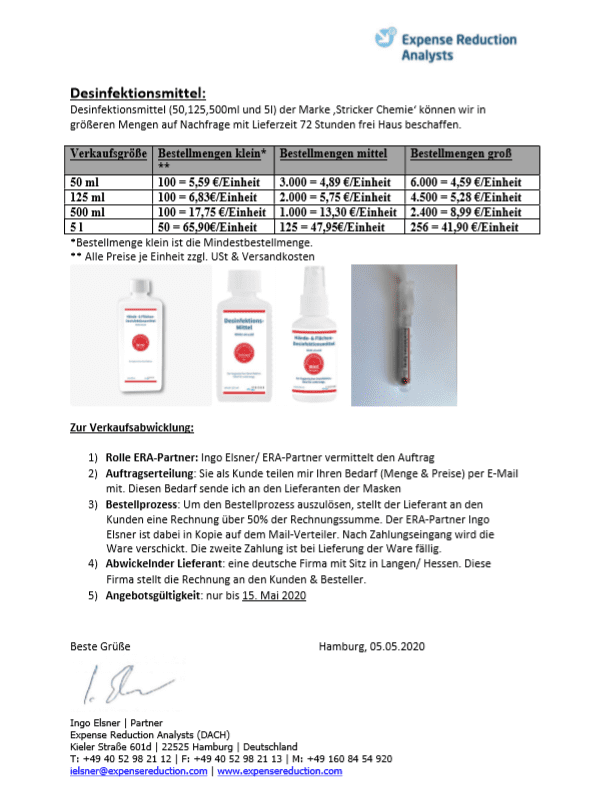 Masken & Desinfektionsmittel 2