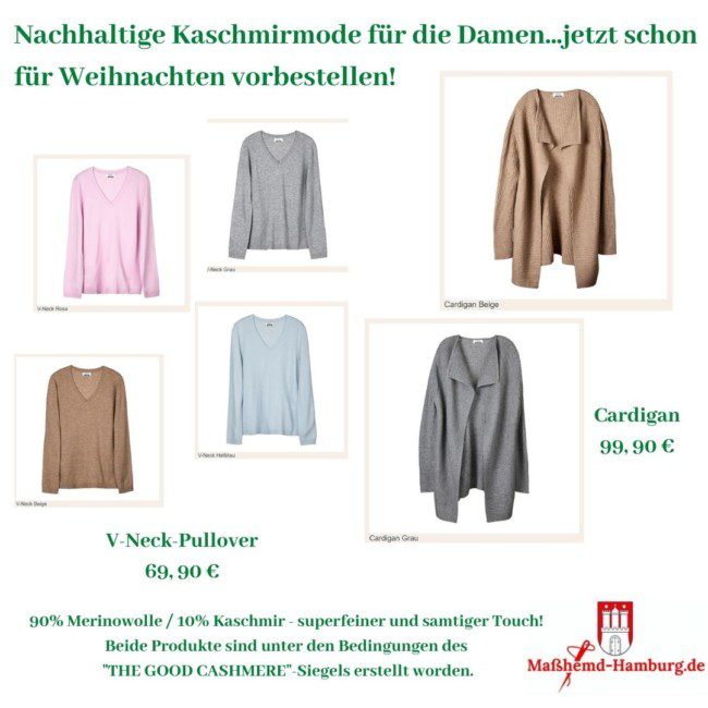Cashmere-Pullis und Cardigans